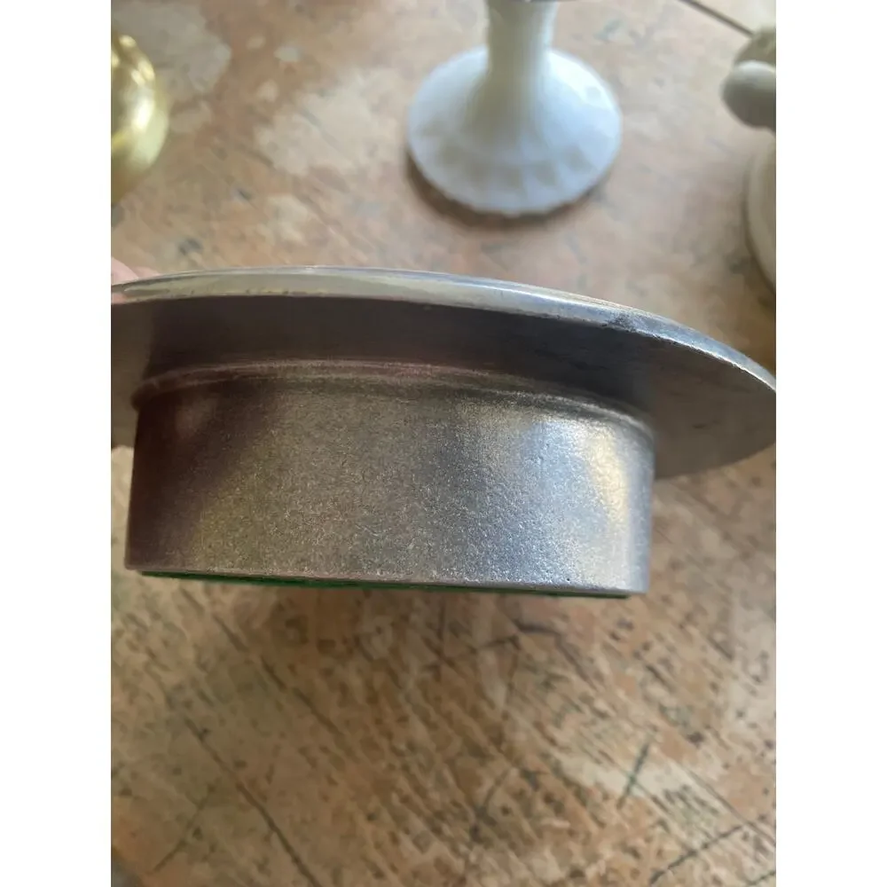 Vintage Wilton Columbia Pewter Wine Bottle Coaster “A Dinner Without Wine ..“